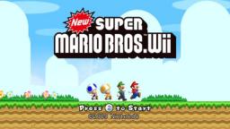 New Super Mario Bros. Wii Title Screen